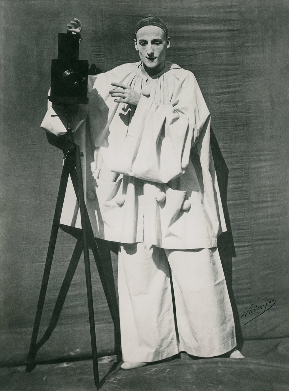 Jean Charles Deburau（1829-73）肖像作为皮埃罗，1850-60 作者 纳达尔