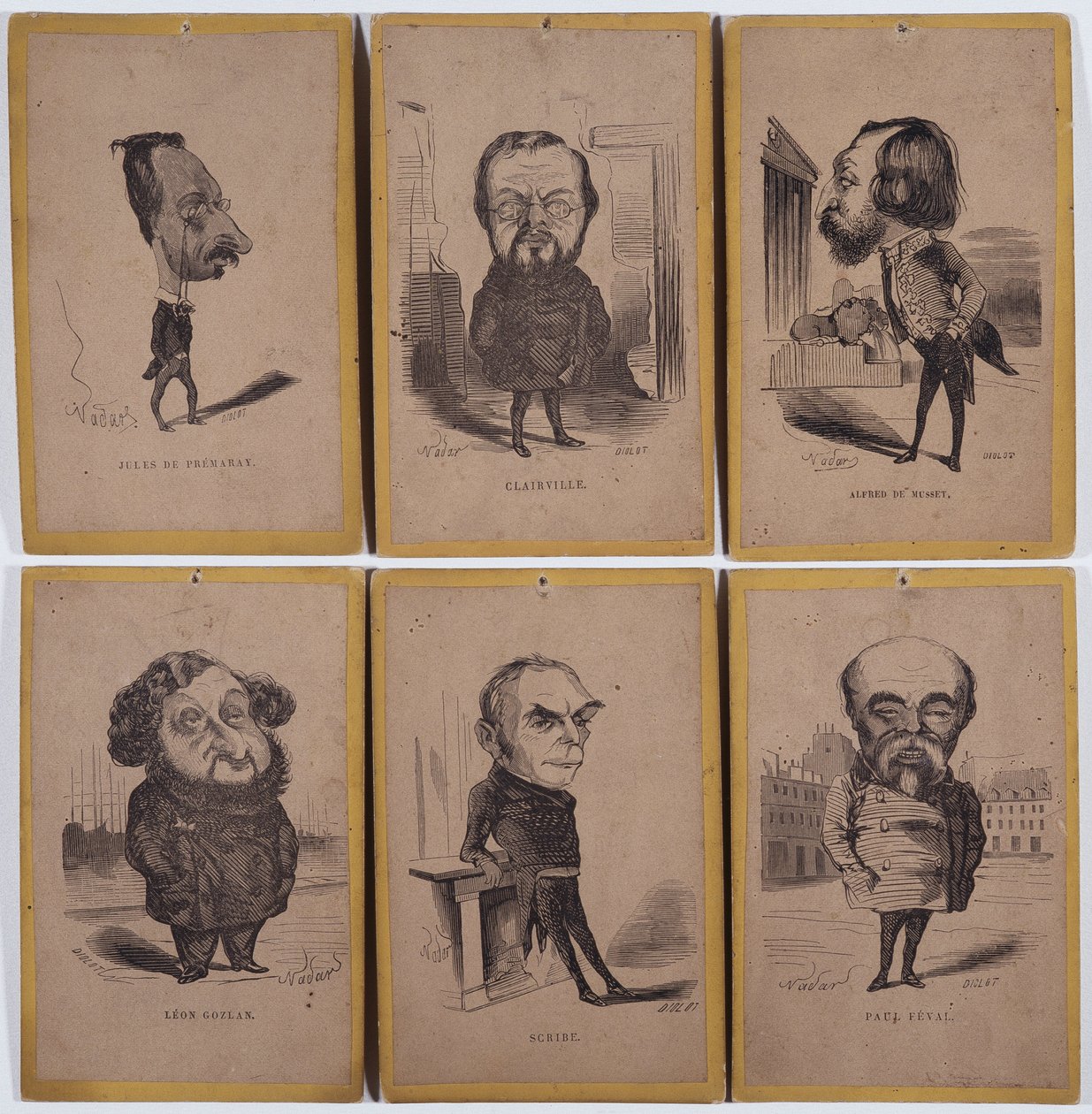 6 Portraits-Charge (Portraits charge): Jules de Premaray (Jules Martial Regnault 作者 纳达尔