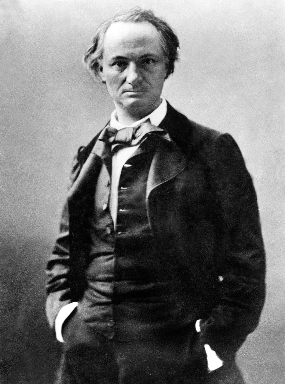 Charles Baudelaire (1821 - 1867) 法国诗人，照片由Gaspard Felix Tournachon aka Felix Nadar (1820-1910) 拍摄，约1858年。 作者 纳达尔
