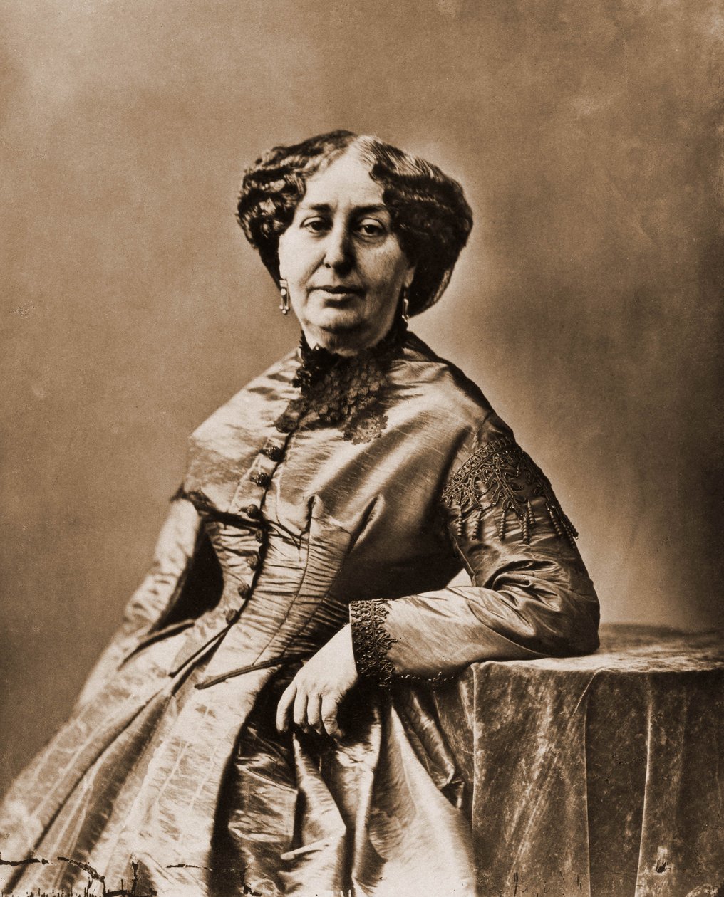 Portrait of George Sand (Aurore Dupin, Baronne Dudevant) (1804-1876), novelist (photo) 作者 纳达尔