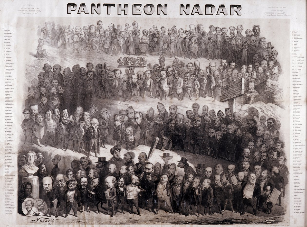 The Pantheon Nadar representing the great historical figures of the 19th century (intellectual and political personalities) 作者 纳达尔