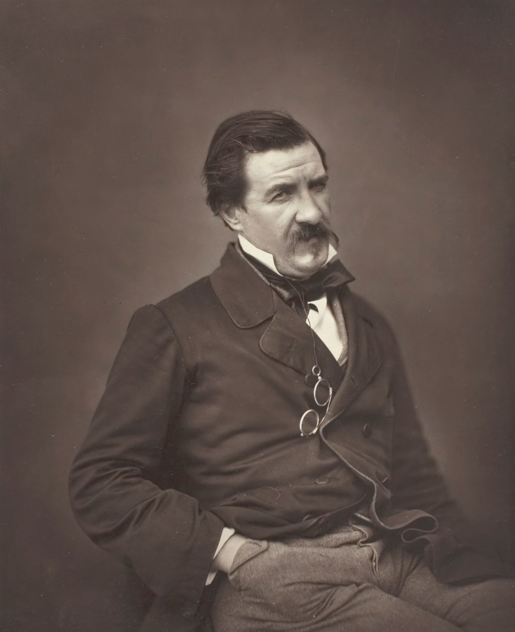 Champfleury生于Jules François Felix Fleury-Husson，法国评论家和小说家，1821-1889，约1855年 作者 纳达尔