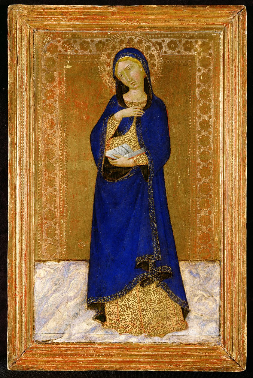 Virgin Annunciate（黄金地面板上的蛋彩画） 作者 纳多·塞卡雷利（Naddo Ceccarelli）