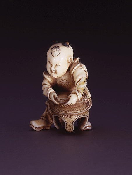 描绘卡拉子的网饰，约1830年（象牙）。 作者 长滨Sokei