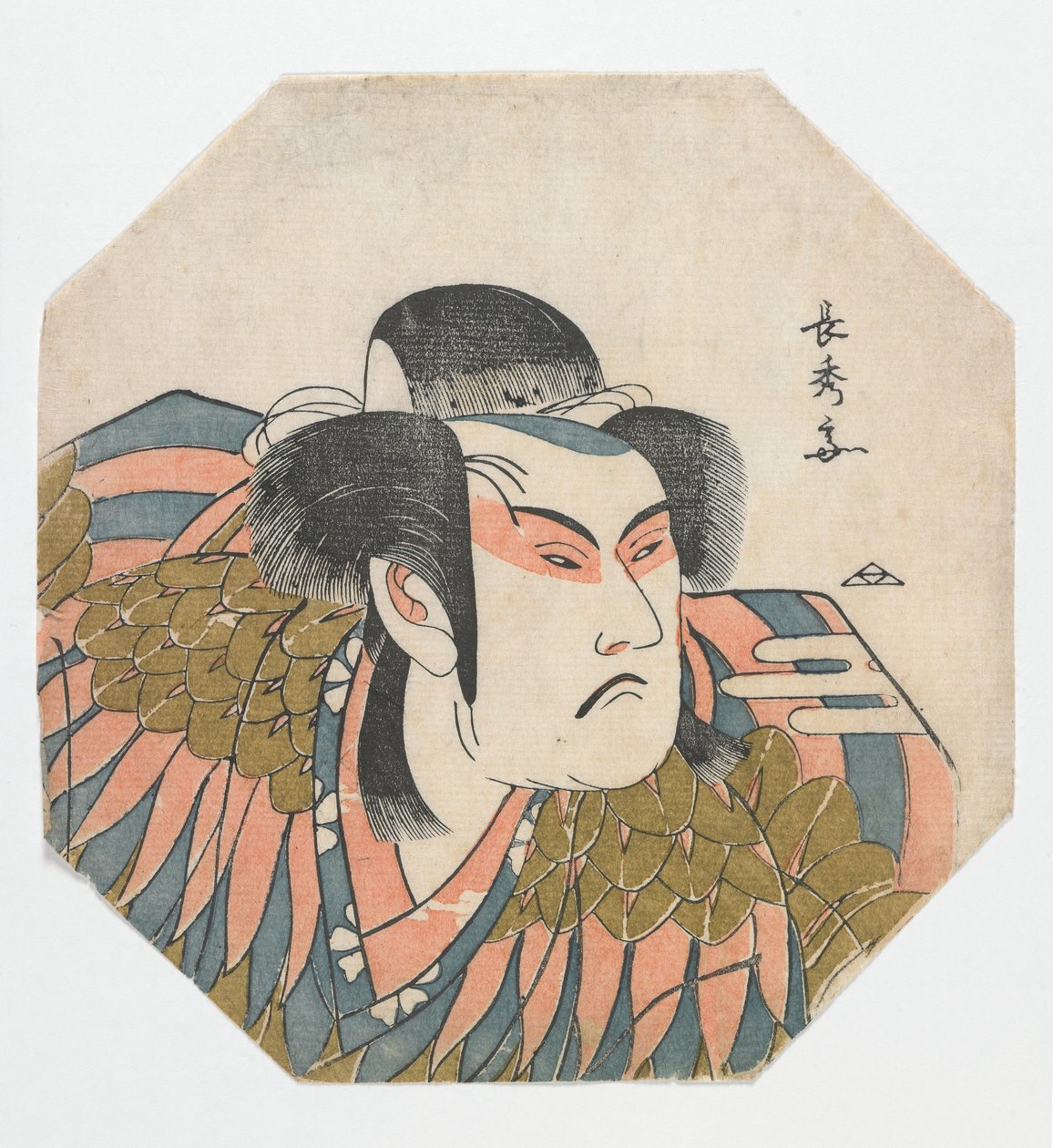 演员，江户时代，1857年（彩色木版画） 作者 长秀