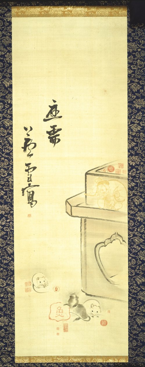 大黑和艺术家印章的形象 作者 长泽玫瑰