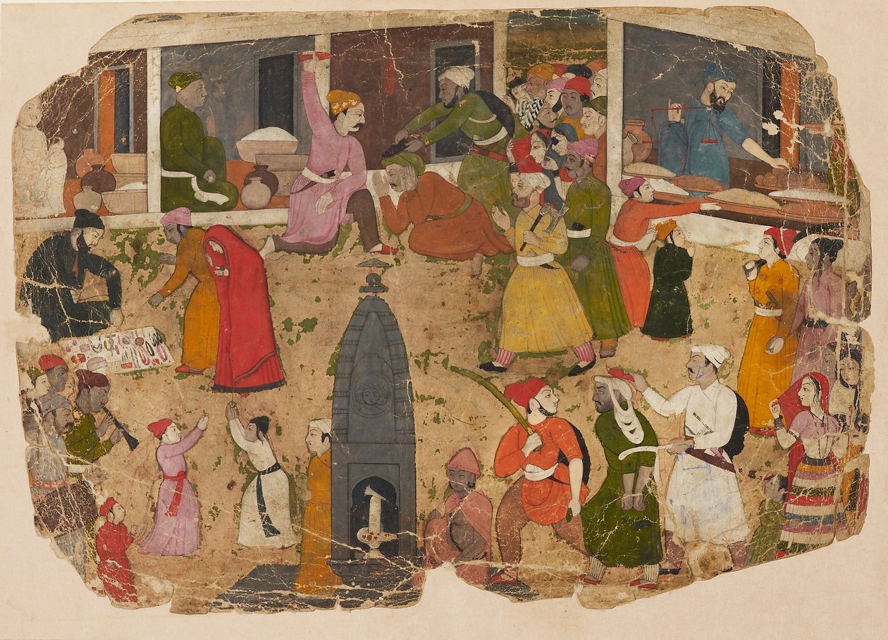 集市上的骚动，1750-1760年 作者 奈因苏赫