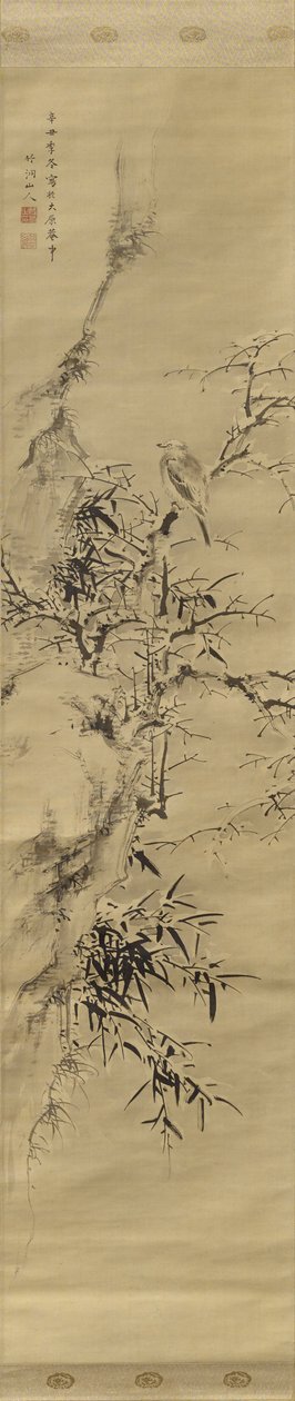 雪中鸟，1841年 作者 中林筑东
