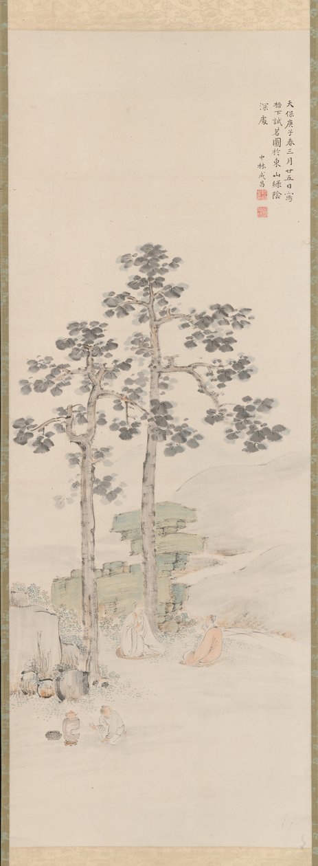 1840年，在吴树下品茶。 作者 中林筑东
