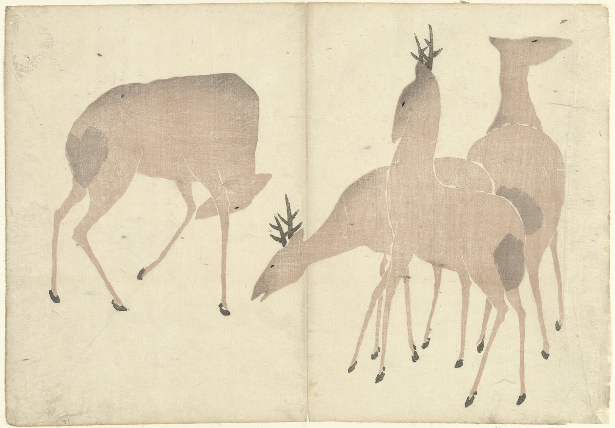 四只鹿
Korin（系列名称）印刷画册
Korin gafu（系列名称） 作者 中村保中