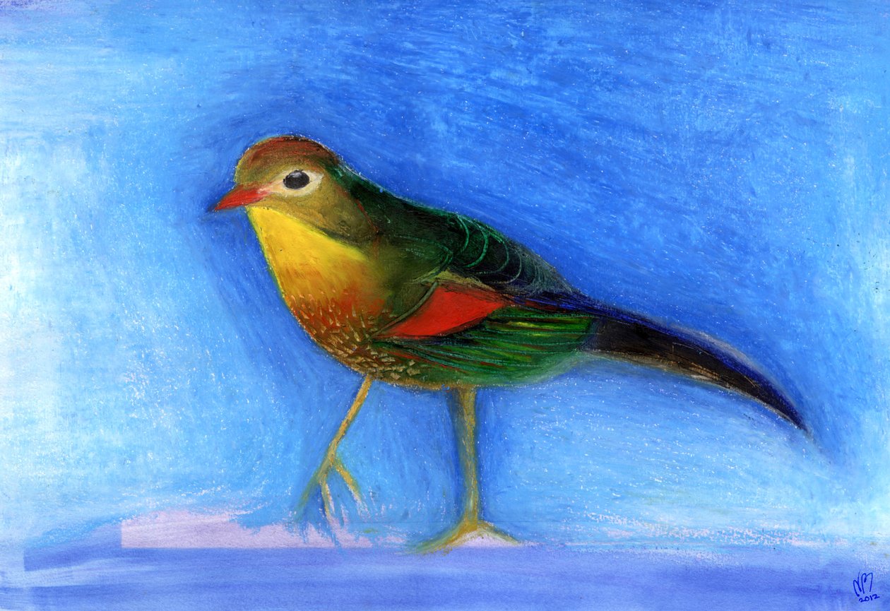 南丁格尔灯，2012年，（纸上油画） 作者 南希·莫尼兹·查拉拉姆布斯
