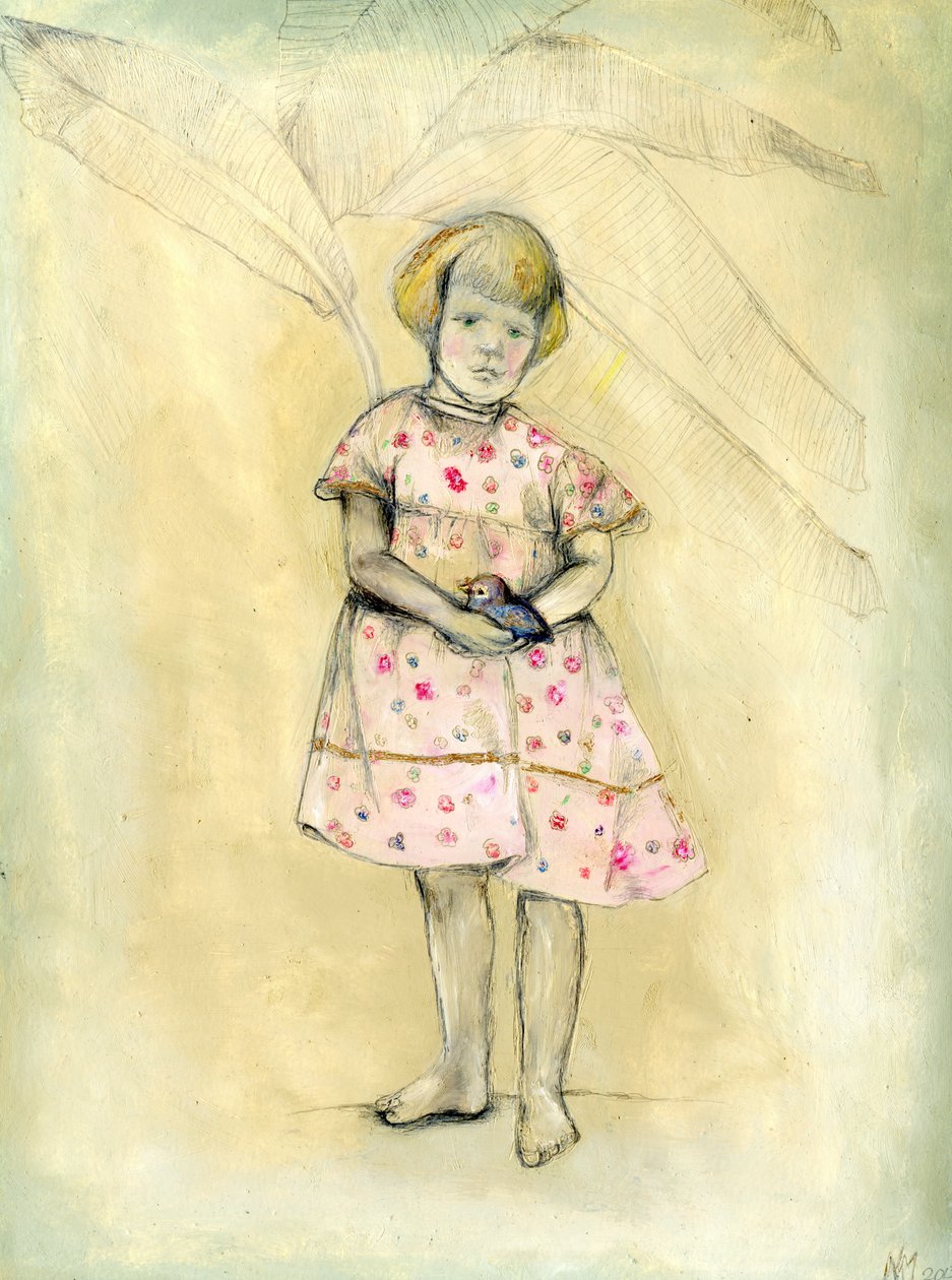 Passarinha，小鸟，2013年，（油卡） 作者 南希·莫尼兹·查拉拉姆布斯