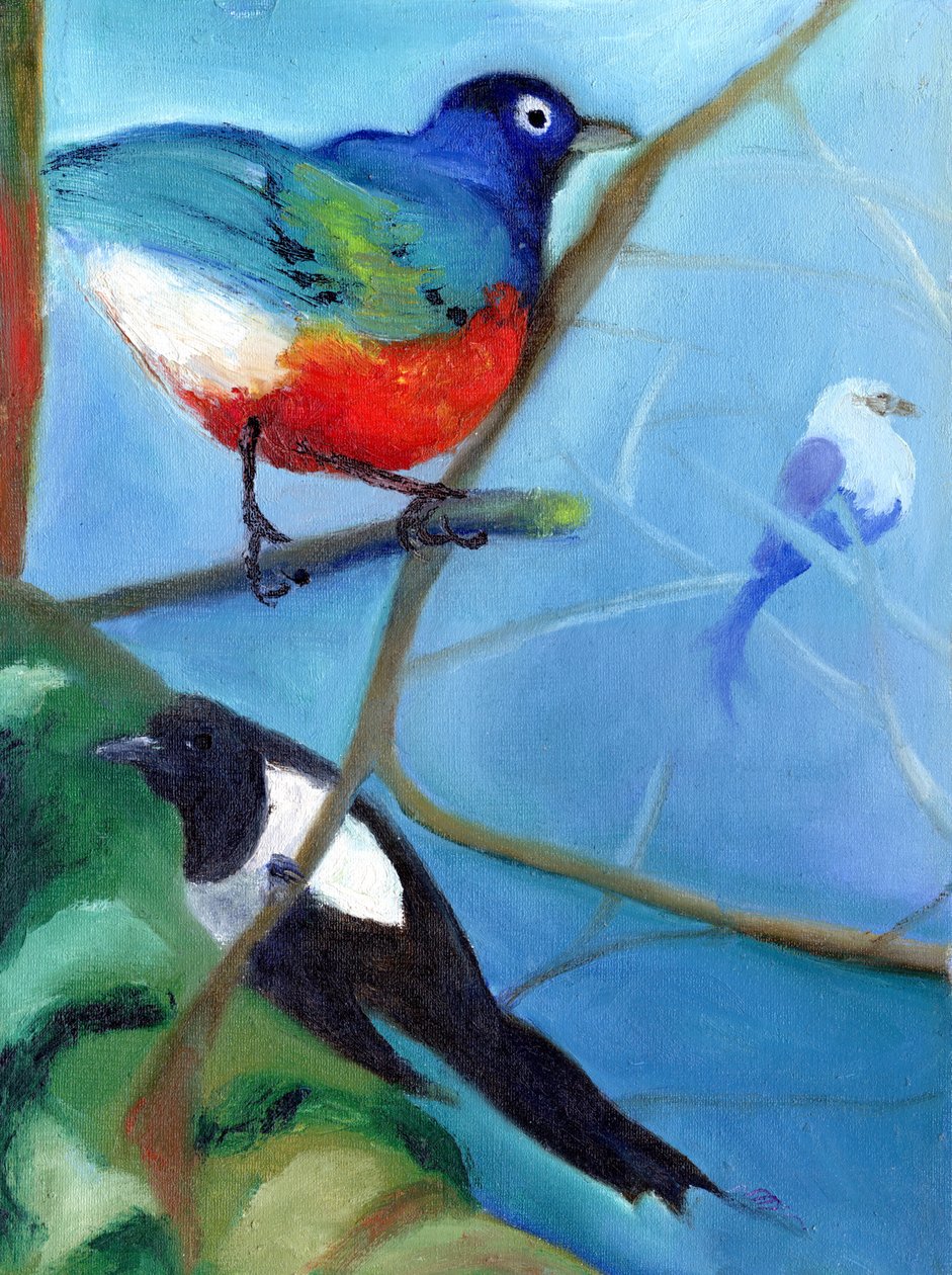 树上满是鸟类，2012， 作者 南希·莫尼兹·查拉拉姆布斯