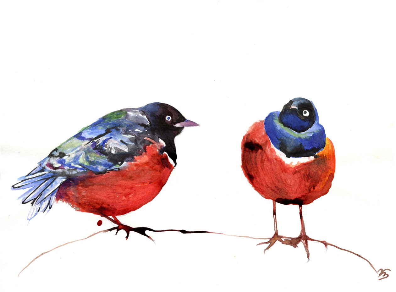 Chitchat，2013，（纸上墨水） 作者 南希·莫尼兹·查拉拉姆布斯