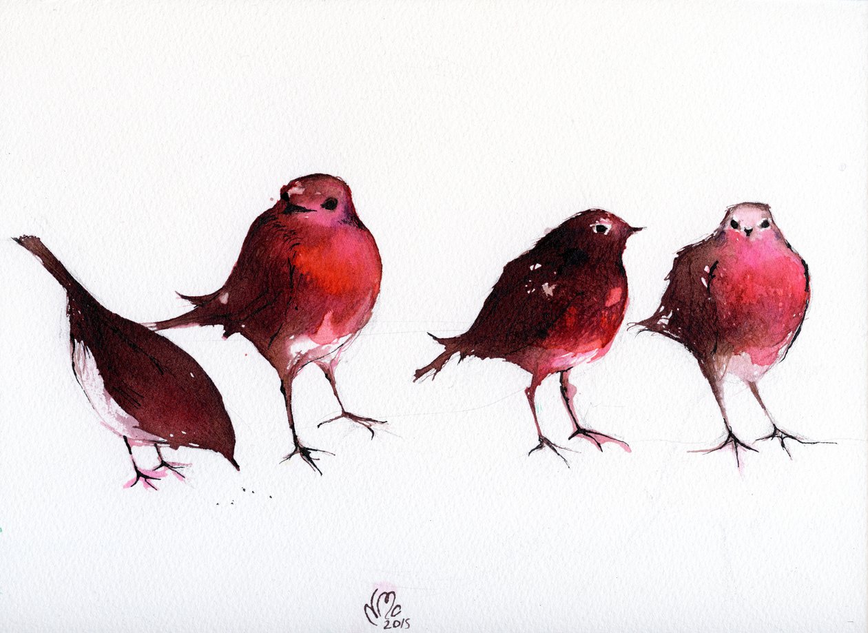 墨点，2015，（纸上墨水） 作者 南希·莫尼兹·查拉拉姆布斯