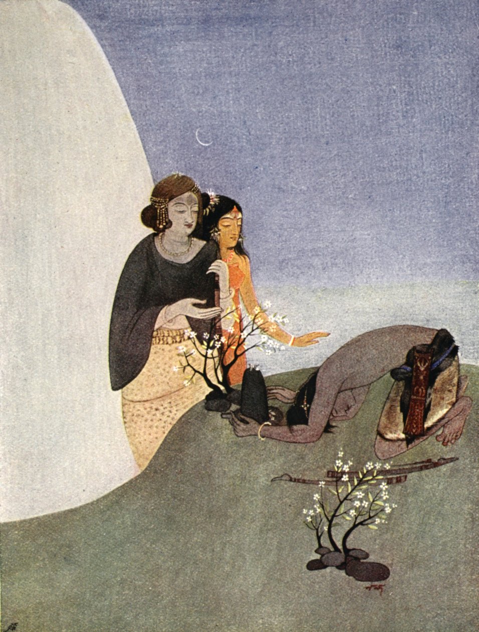 Kirat-Arjuna, 1913.   作者 南达拉尔·博斯