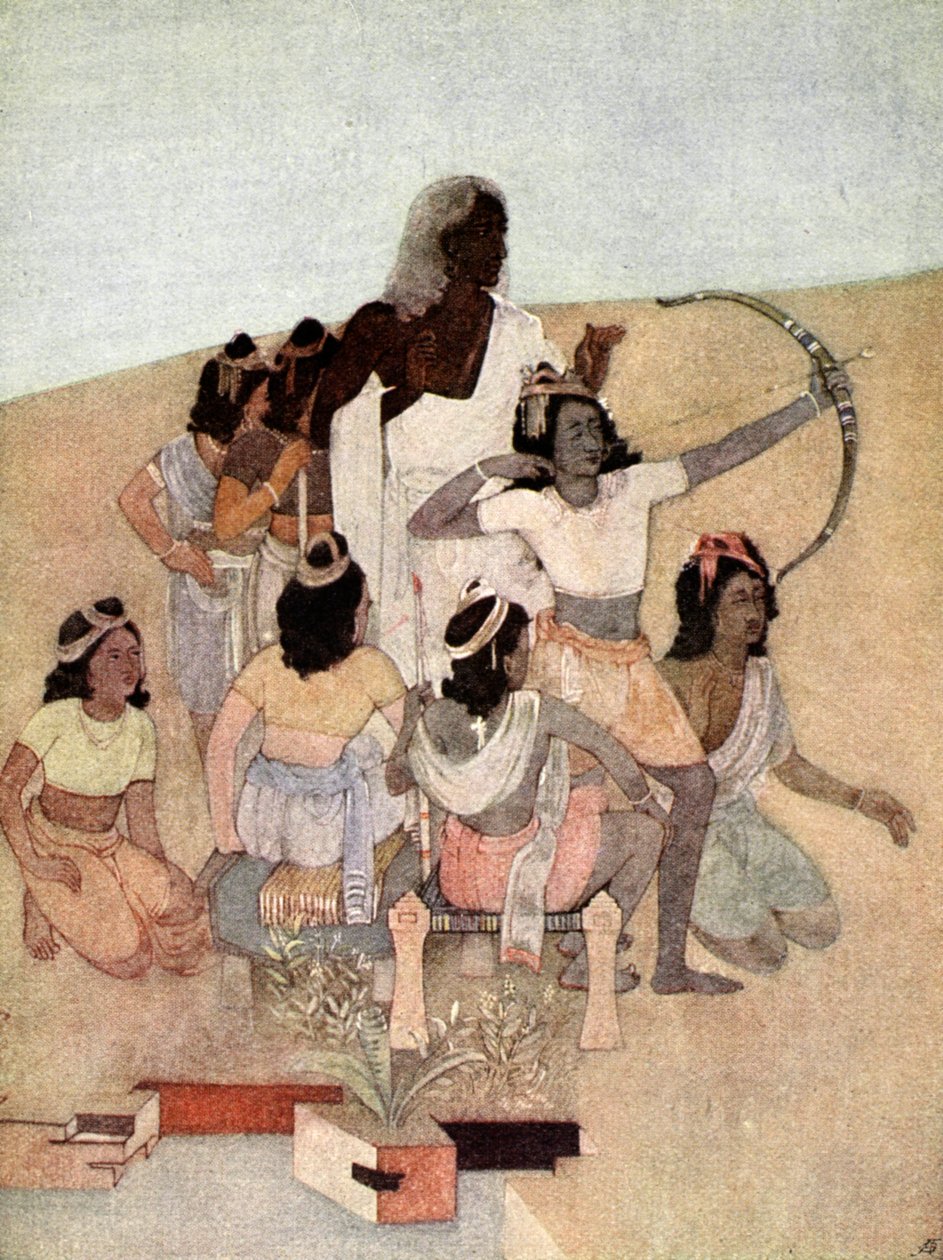 王子们的审判》，1913年。   作者 南达拉尔·博斯