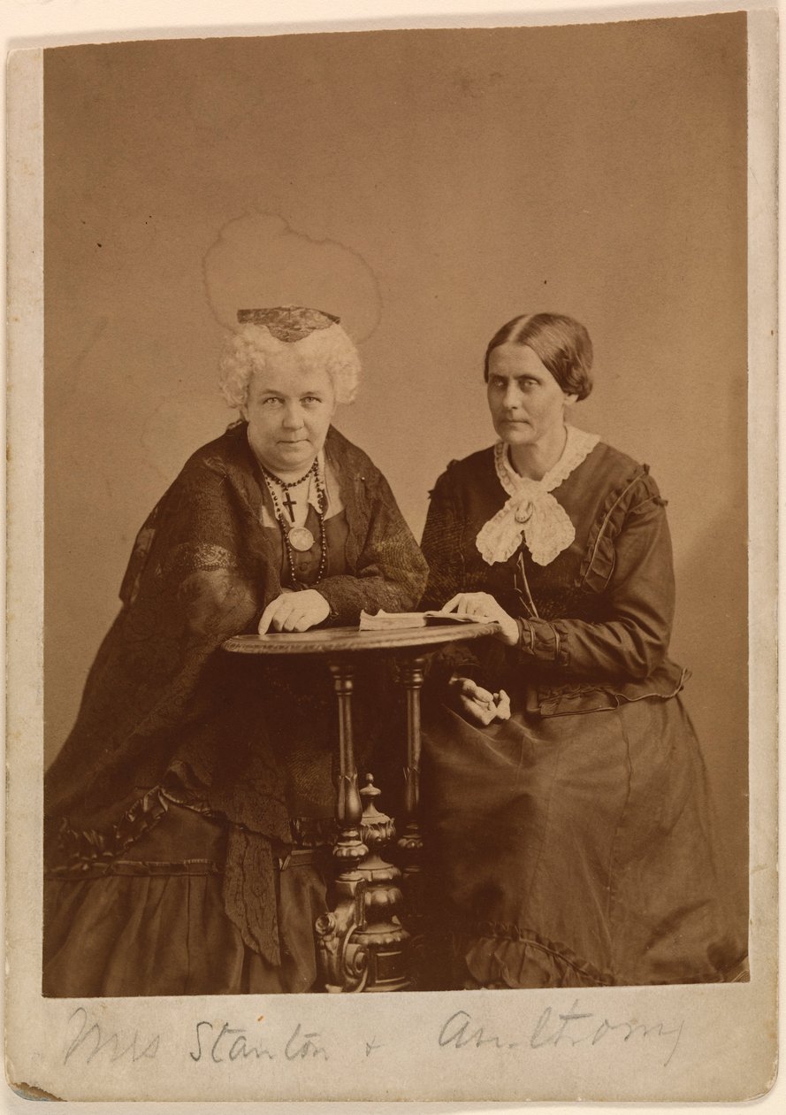 Elizabeth Cady Stanton和Susan B. Anthony 作者 拿破仑·萨罗尼（Napoleon Sarony）