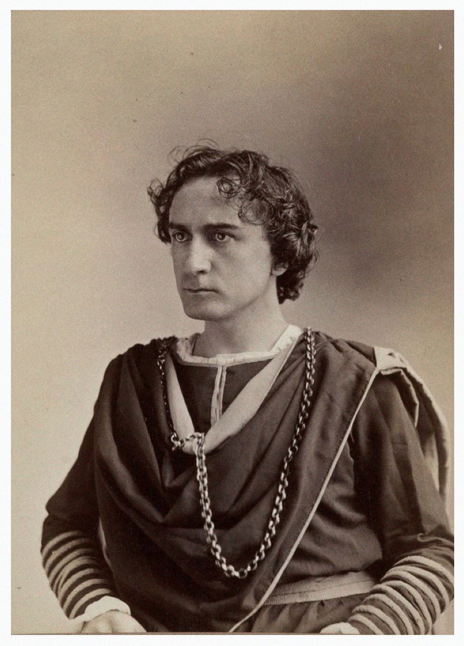 Edwin Booth的肖像作为哈姆雷特，1870年 作者 拿破仑·萨罗尼（Napoleon Sarony）