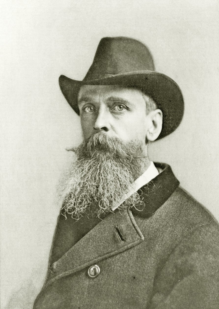 Thomas Moran的肖像，1890年（黑白照片） 作者 拿破仑·萨罗尼（Napoleon Sarony）