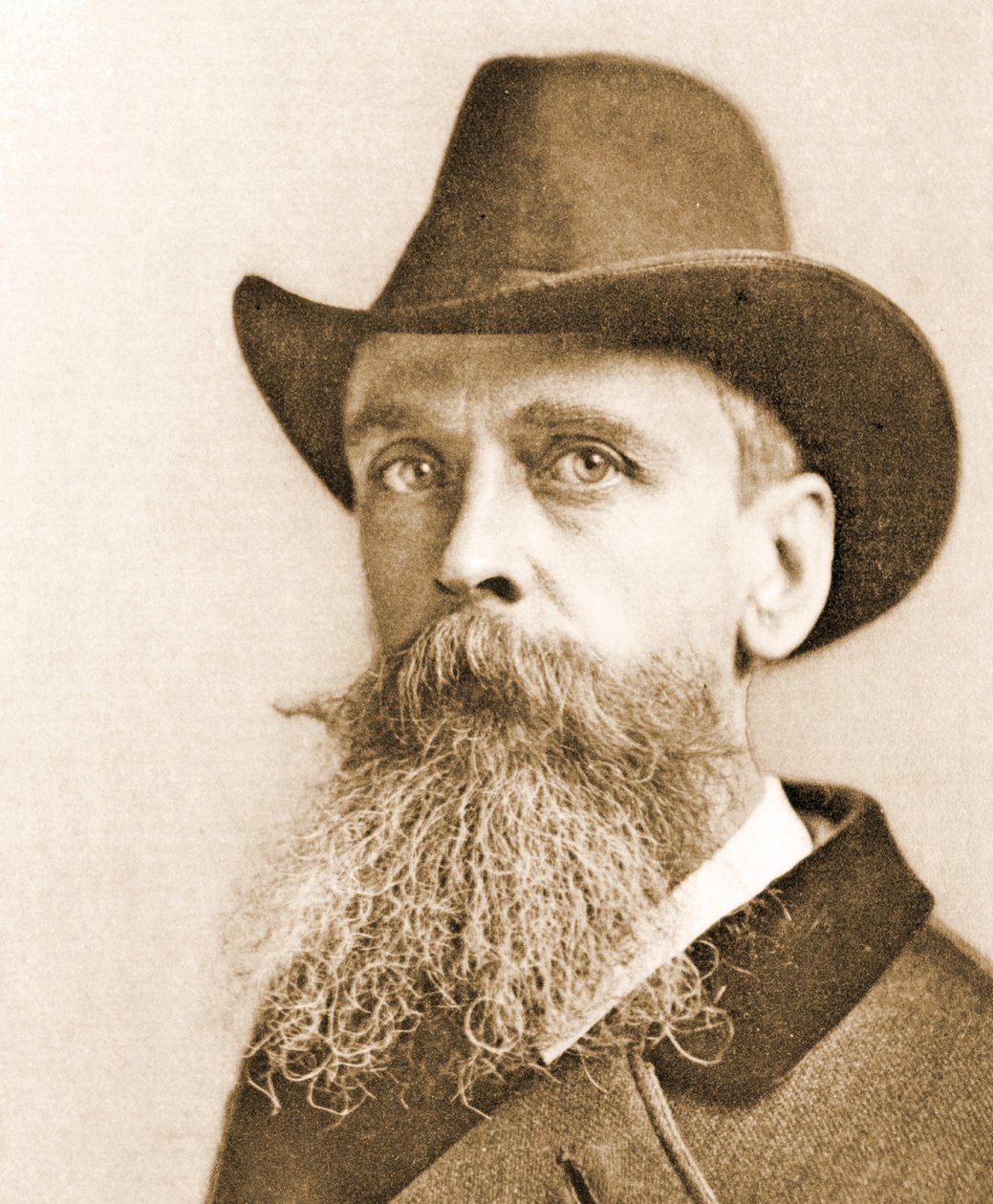 Thomas Moran的肖像，1890年（黑白照片） 作者 拿破仑·萨罗尼（Napoleon Sarony）
