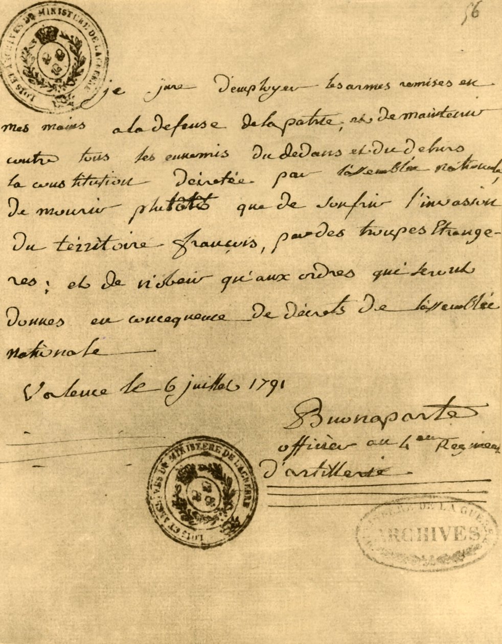 拿破仑的宪法宣誓，1791年7月6日，1921年。   作者 拿破仑·波拿巴一世