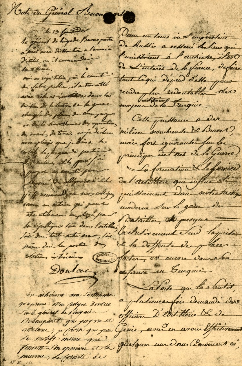 波拿巴将军的说明，1795年9月13日，1921年。 作者 拿破仑·波拿巴一世