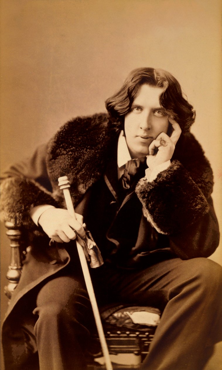 奥斯卡·威尔德（Oscar WiIde），爱尔兰作家，机智和编剧，1882年 作者 拿破仑·萨罗尼（Napoleon Sarony）