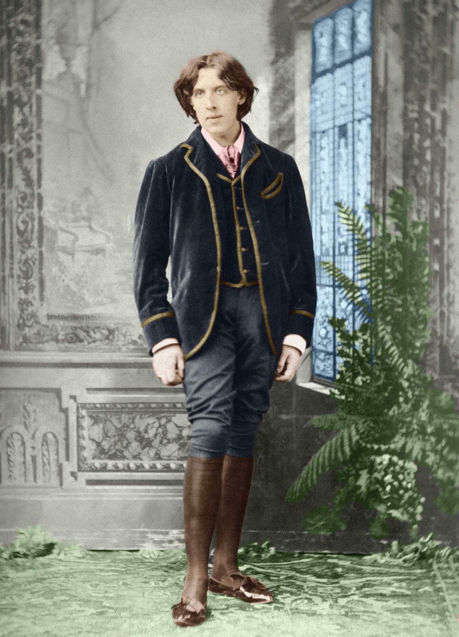 奥斯卡-王尔德（1854 - 1900）约1882年（照片）。 作者 拿破仑·萨罗尼（Napoleon Sarony）