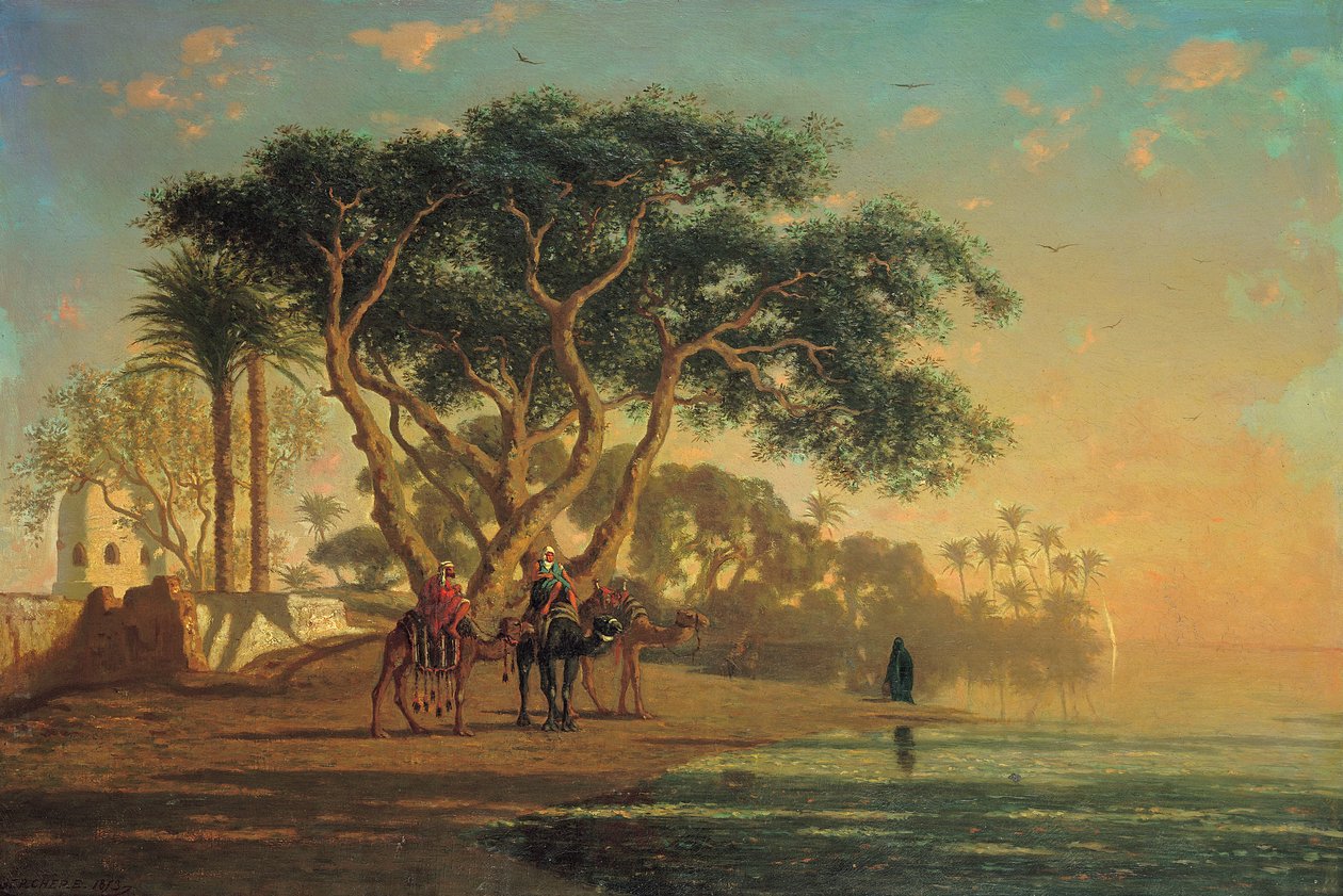阿拉伯绿洲，1853年 作者 Narcisse Berchere