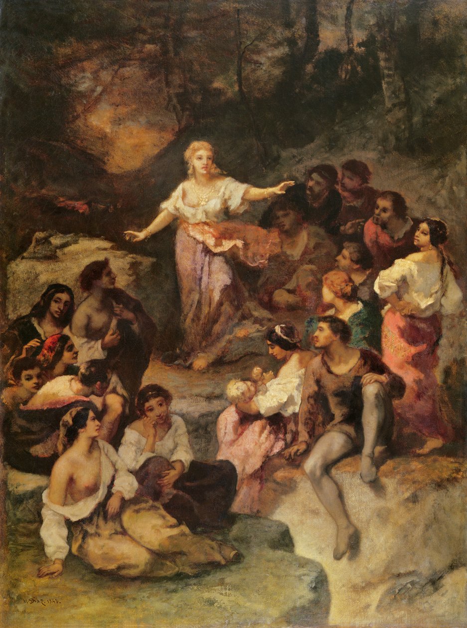 吉普赛营地，1848年 作者 Narcisse Virgile Diaz de laPeña