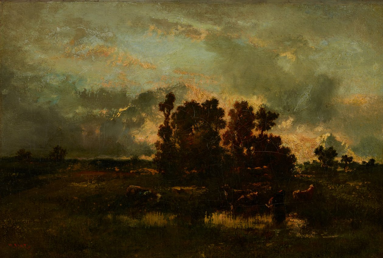 湿牧场，1870年 作者 Narcisse Virgile Diaz de laPeña
