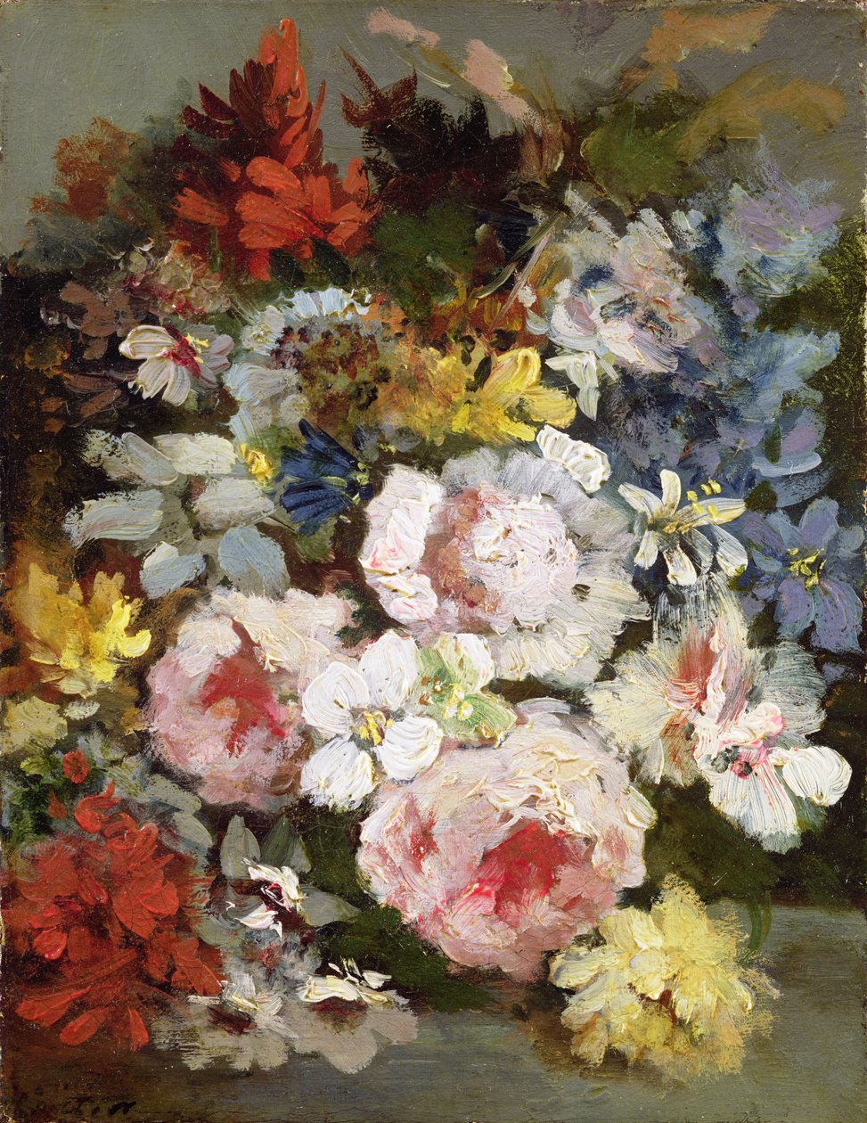 各种花卉 作者 Narcisse Virgile Diaz de laPeña