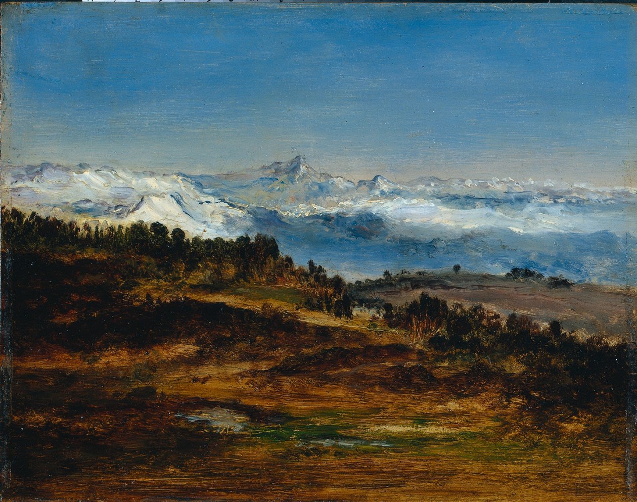 比利牛斯山脉（Midi de Bigorre）的山顶，1871-1872年。 作者 纳西斯·迪亚斯·德拉佩纳