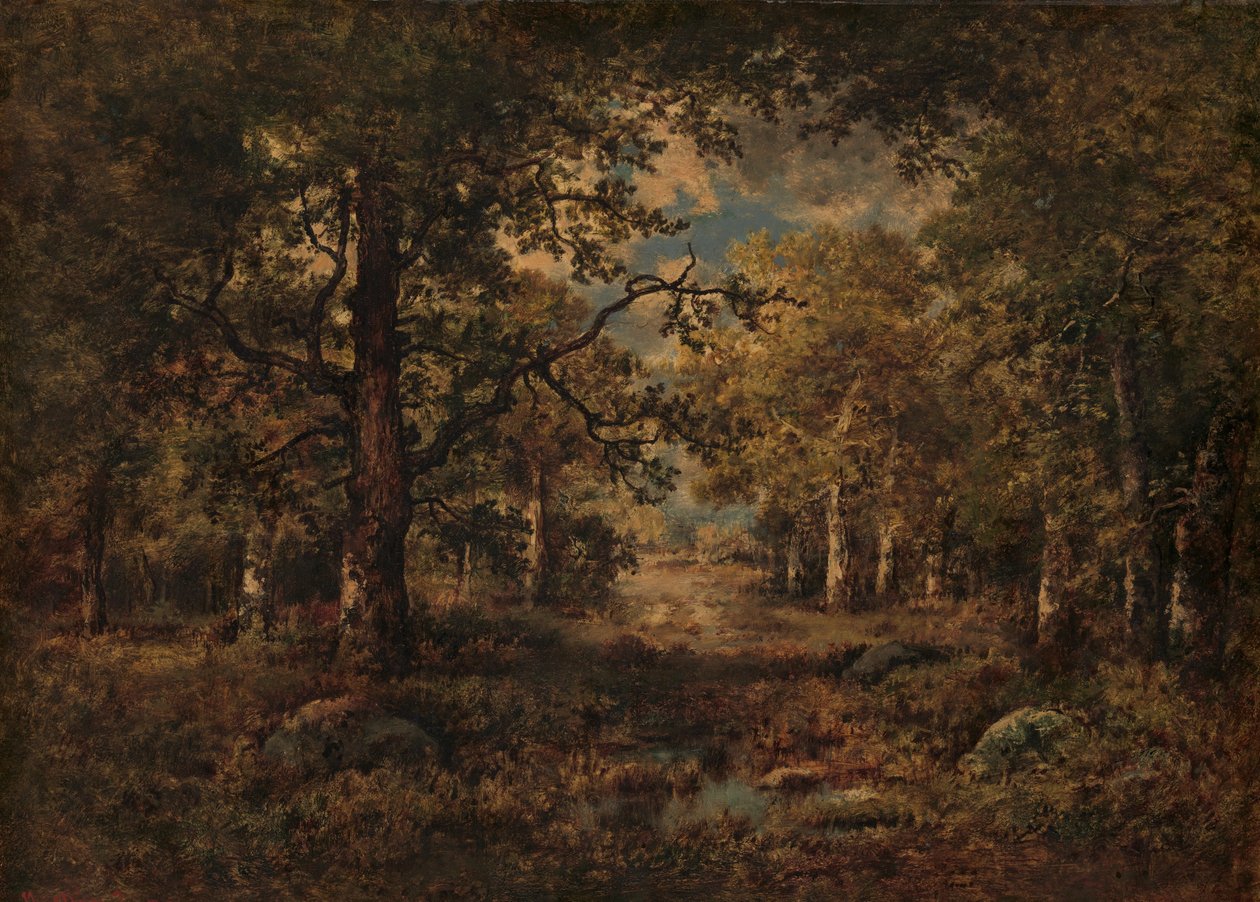 树木远眺：枫丹白露，1873年。 作者 Narcisse Virgile Diaz de laPeña