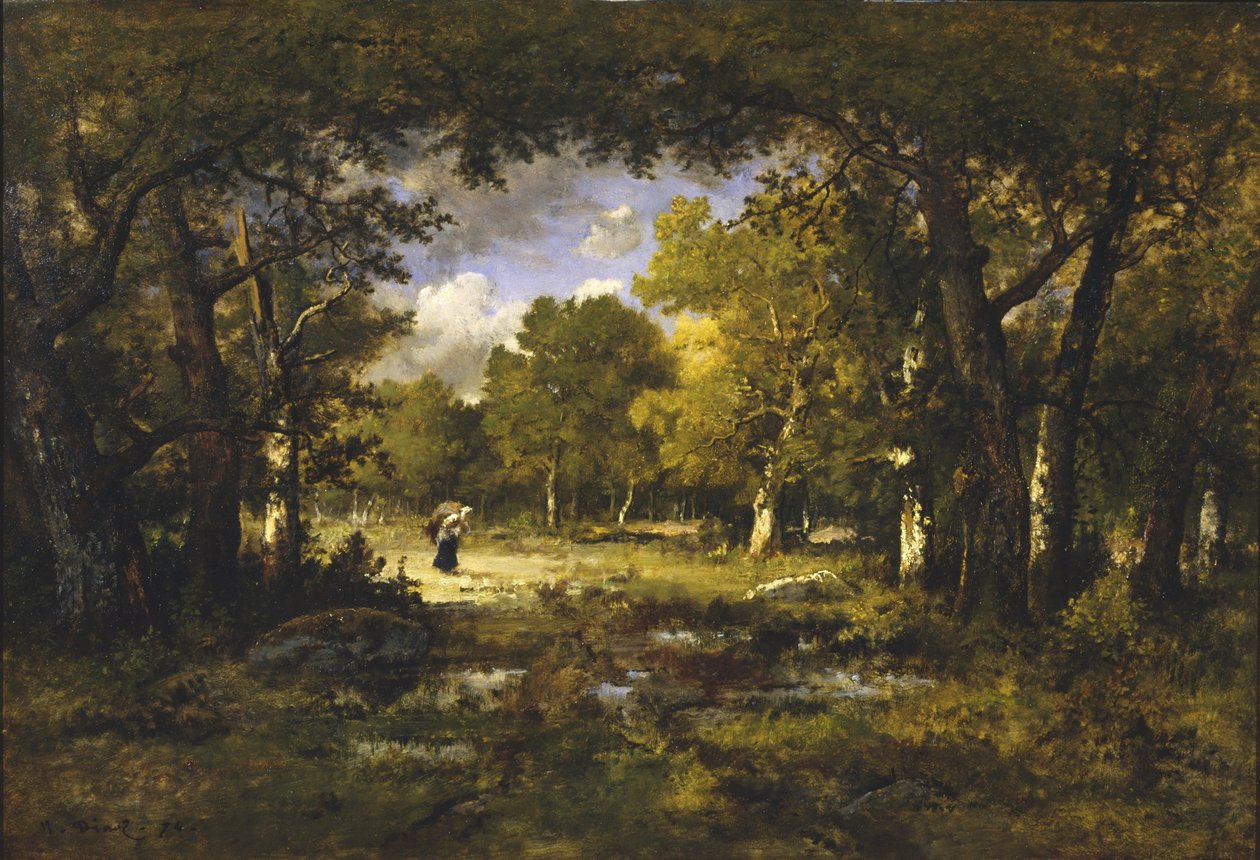 1874年的森林中的清理 作者 Narcisse Virgile Diaz de laPeña