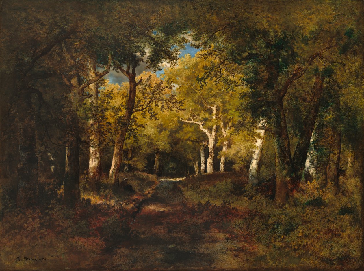 在森林里，1874年 作者 Narcisse Virgile Diaz de laPeña