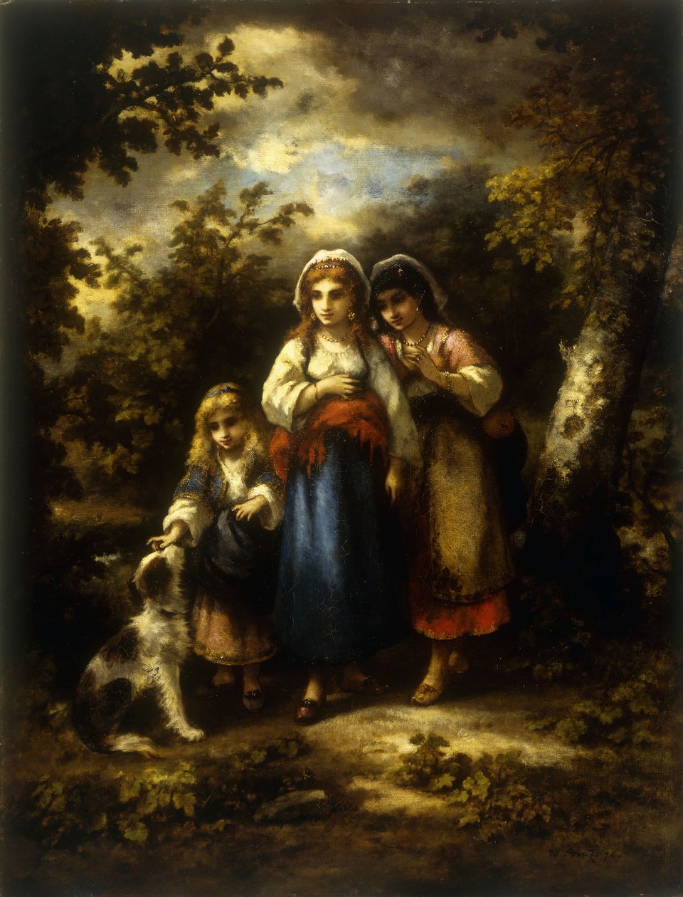 漫步者，1876 作者 Narcisse Virgile Diaz de laPeña