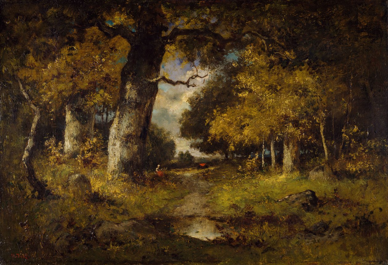 林地景象，1876年。 作者 Narcisse Virgile Diaz de laPeña