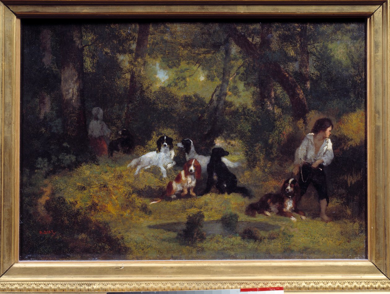 Narcisse Diaz de la Pena (1807-1876) (ec. De Barbizon) 19 世纪 Sun. 0.29x0.42 m 巴黎，卢浮宫 作者 Narcisse Virgile Diaz de laPeña