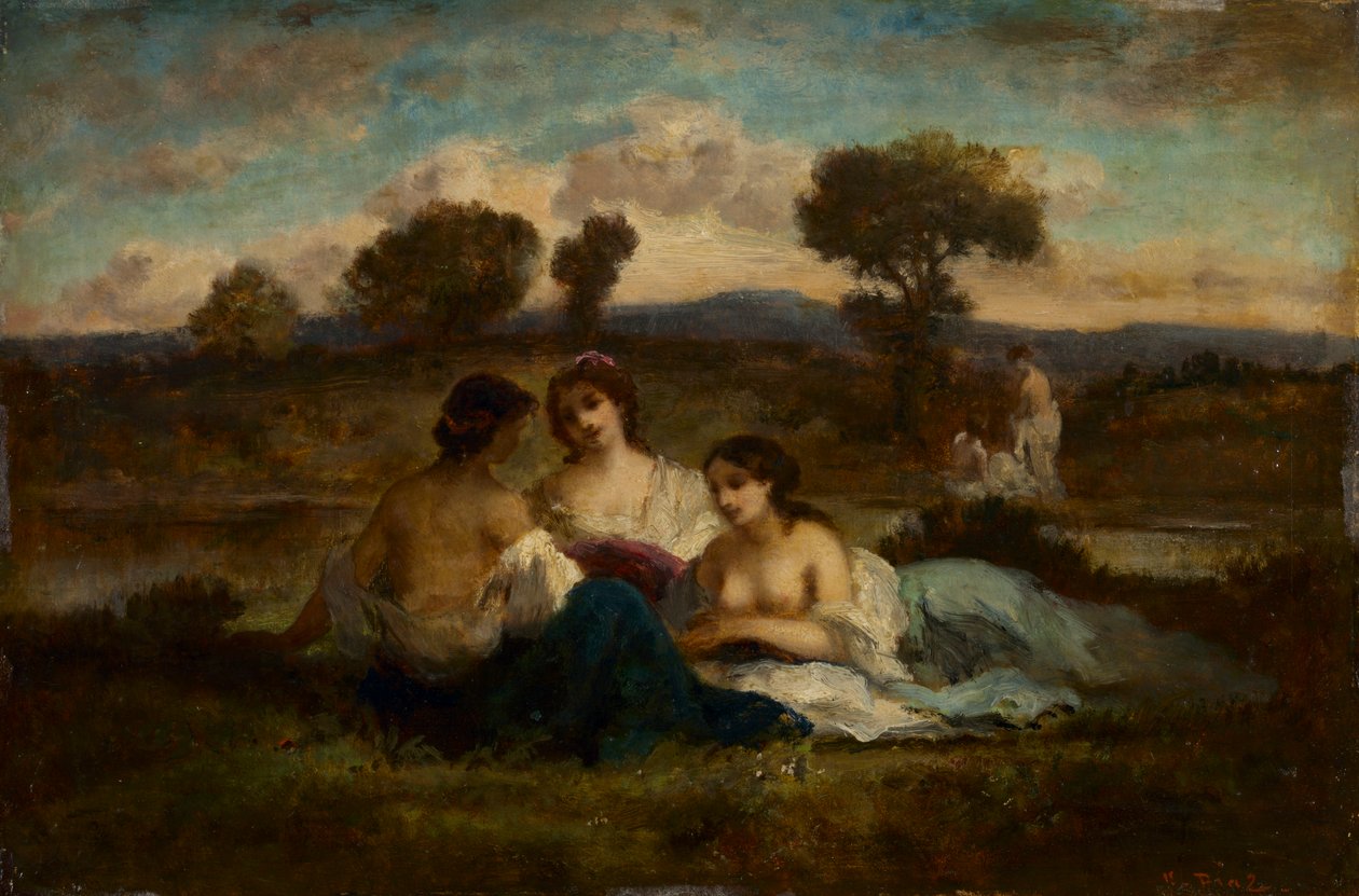 浴女》，1847 年之后（木板油画） 作者 Narcisse Virgile Diaz de laPeña