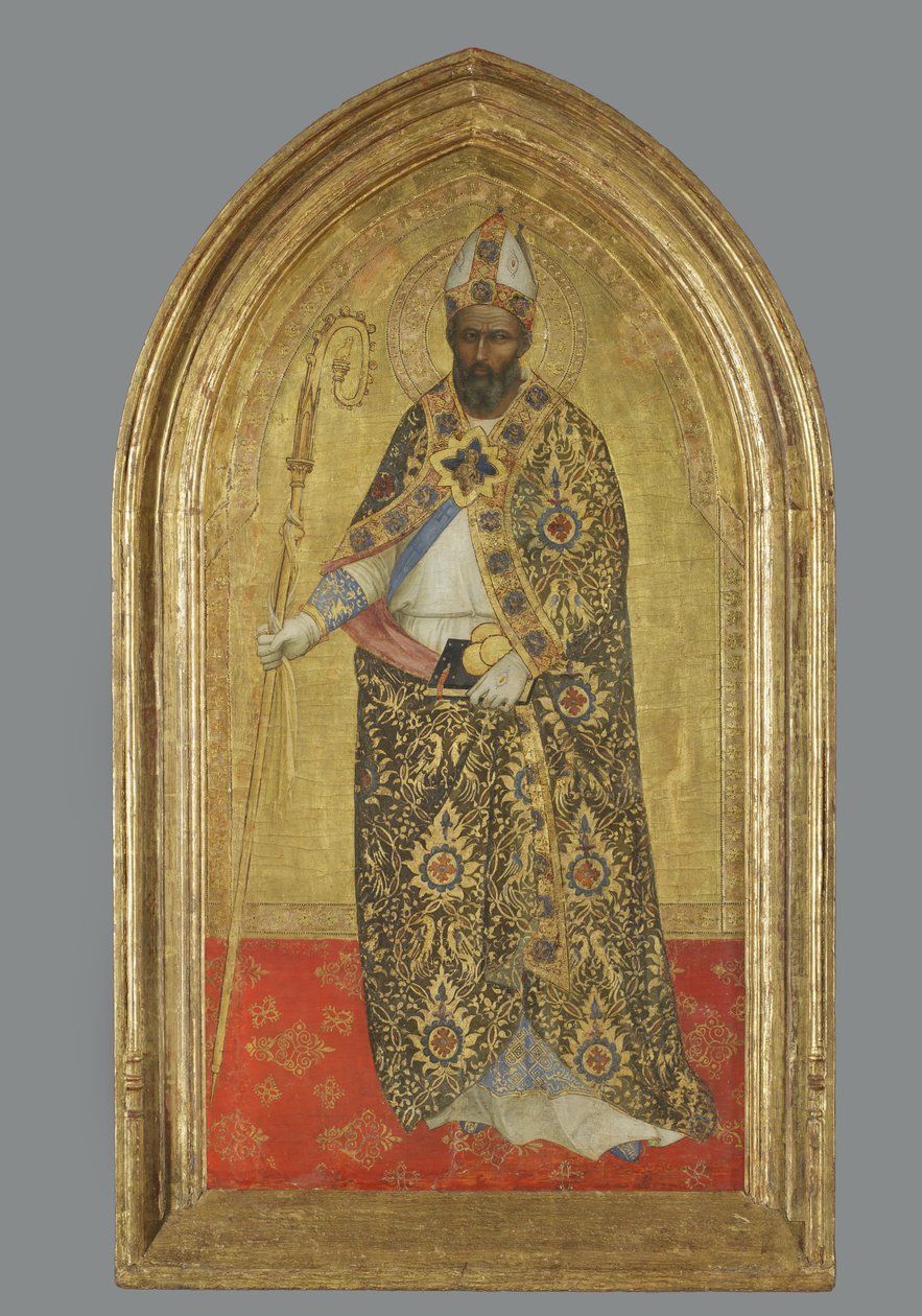 巴里的圣尼古拉斯，c.1360-1365（面板上的蛋彩画） 作者 Nardo di Cione