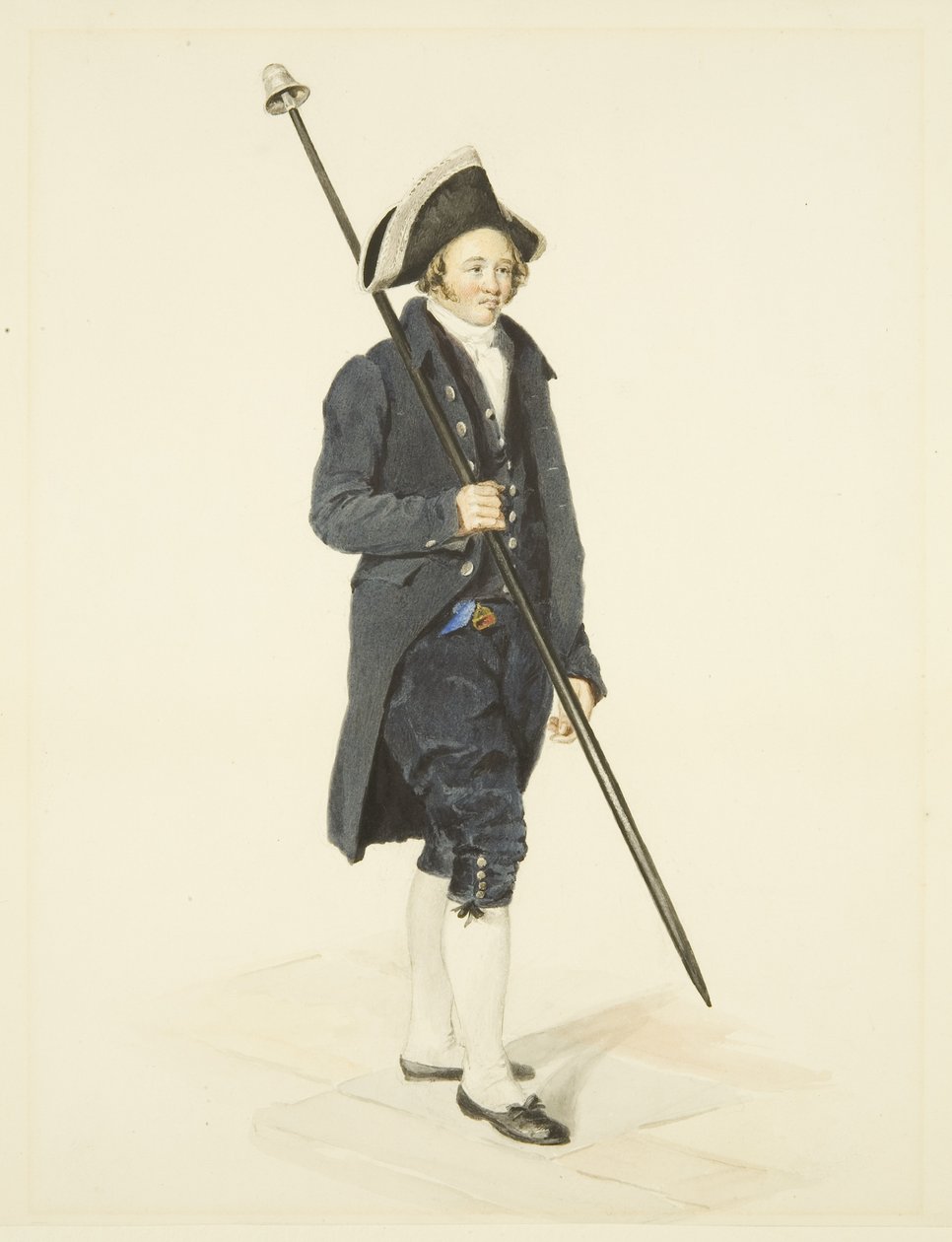 Bristol Bellman，约 1830 年（纸上铅笔和水彩） 作者 内森·库珀·布朗怀特