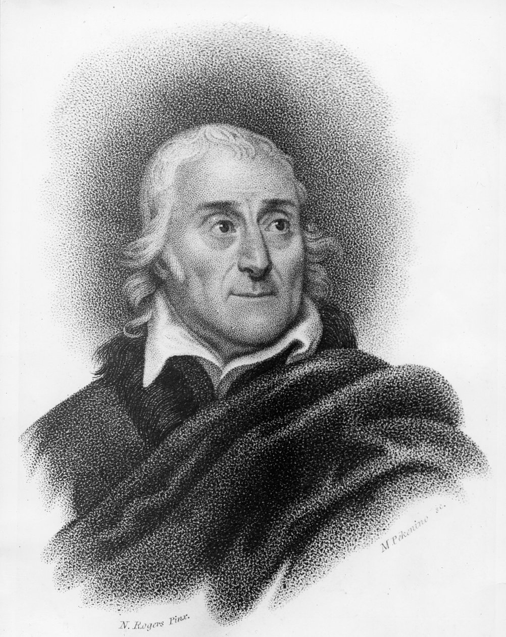 Lorenzo Da Ponte，由Michele Pekenino雕刻 作者 纳撒尼尔·罗杰斯（Nathaniel Rogers）
