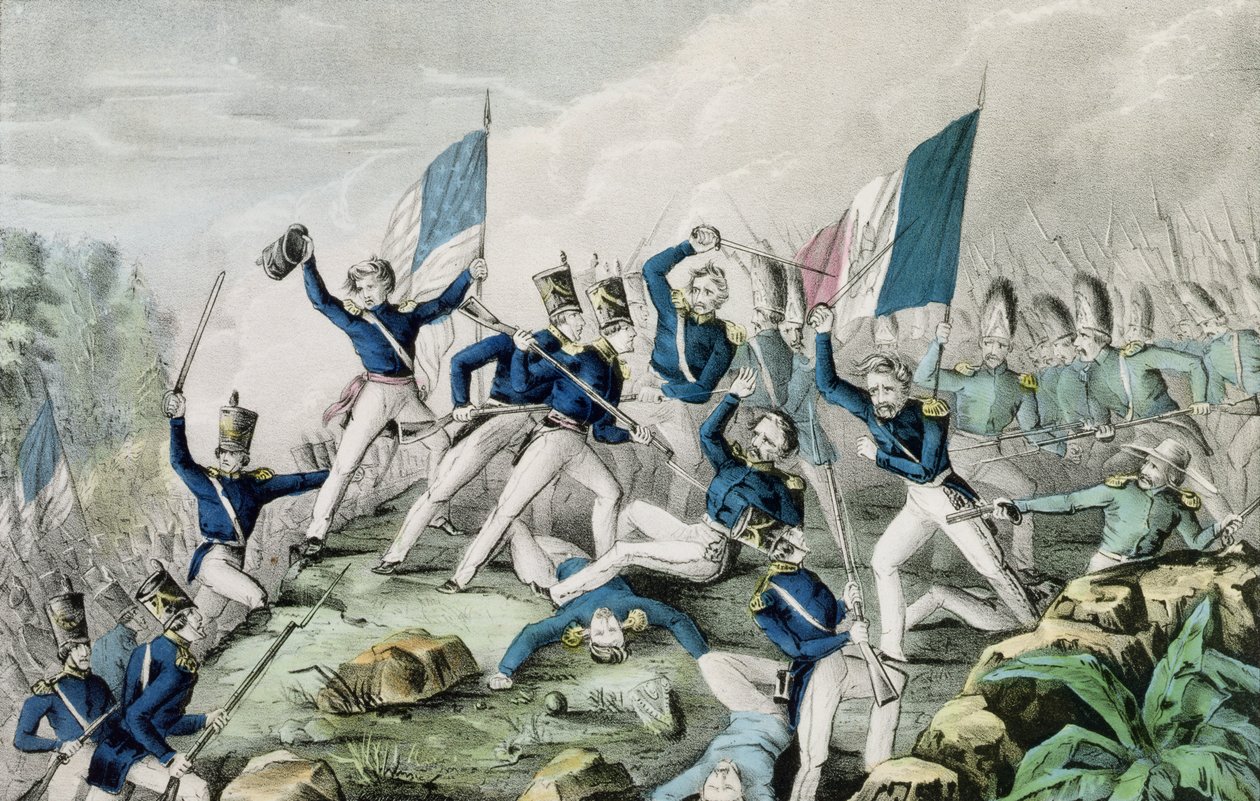 1847年塞罗戈多高地的风暴 作者 纳撒尼尔·卡里尔（Nathaniel Currier）