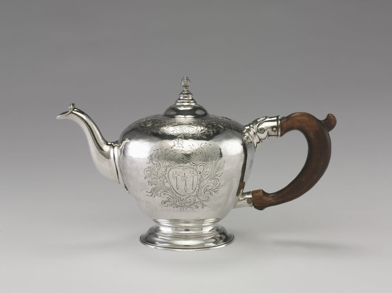 茶壶，约1755-1760（银质 作者 纳撒尼尔·赫德