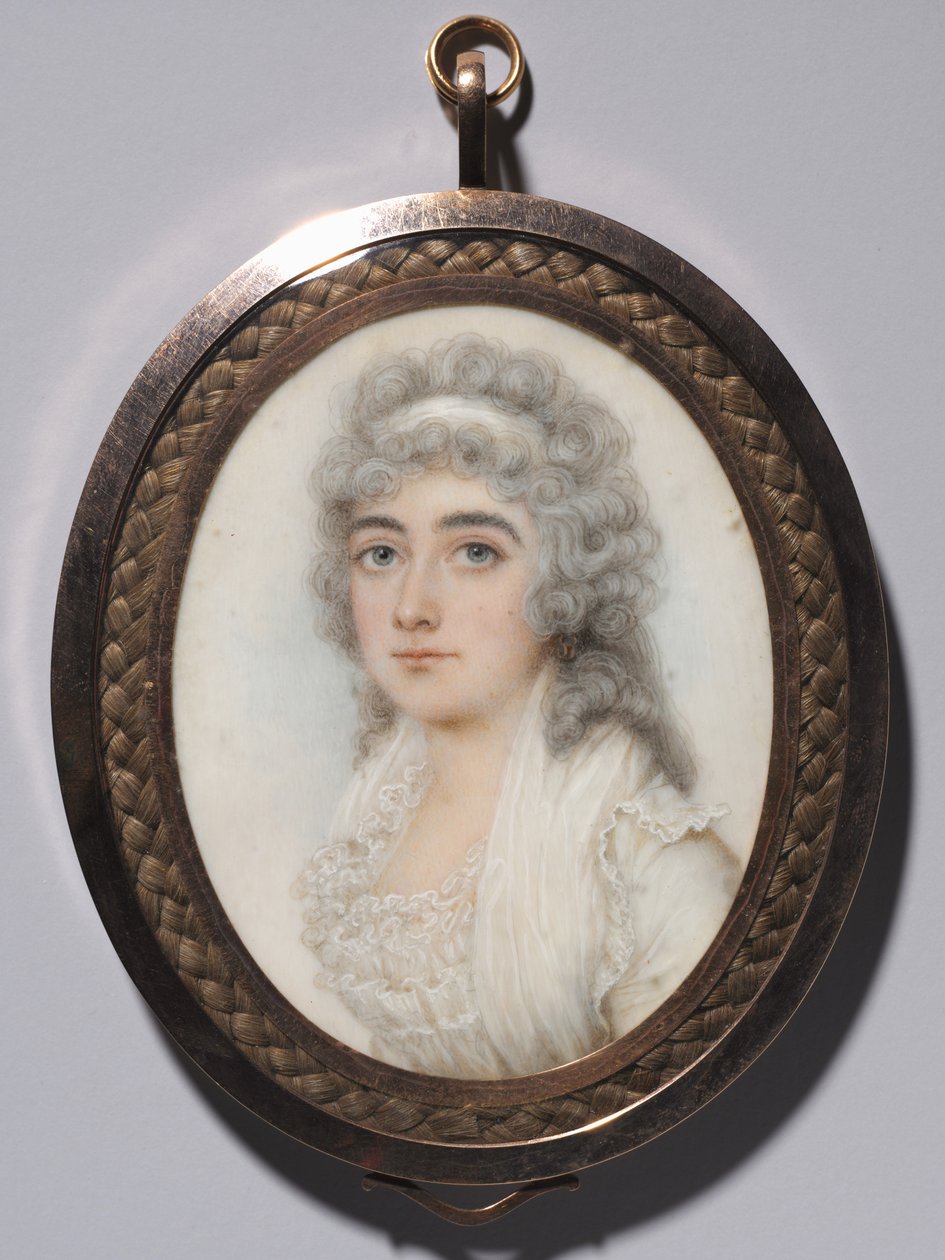 女人的画像，c。 1795年。 作者 纳撒尼尔·普利默（Nathaniel Plimer）