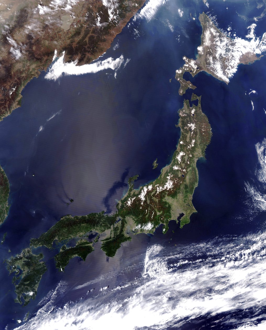 日本的岛屿的卫星视图。图片来源：NASA。科学地球地质海洋学 作者 国家航空航天局国家航空航天局