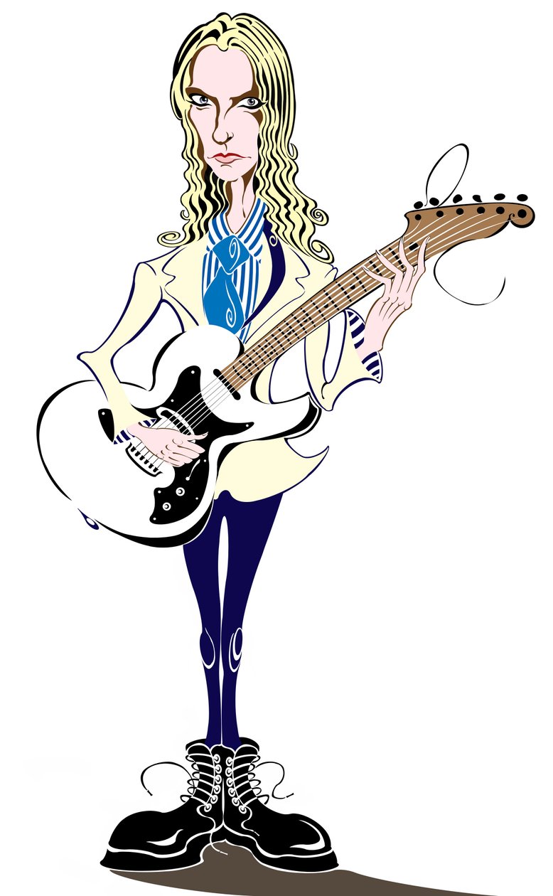 Aimee Mann  - 漫画 - 美国歌手兼词曲作者和贝司手，1960年出生 作者 尼尔·奥斯本