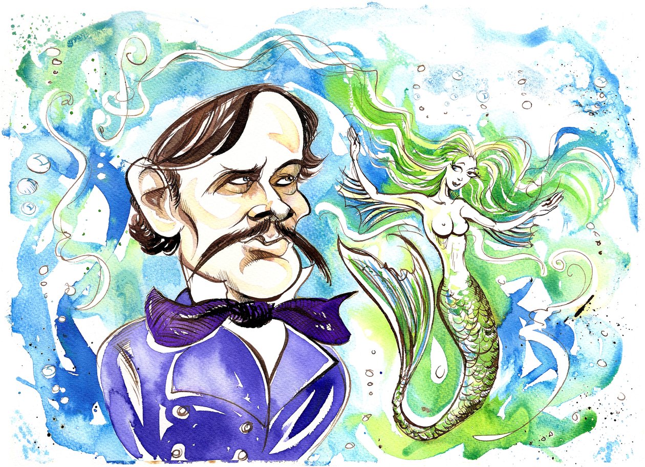 Alexander Dargomyzhsky  - 俄罗斯作曲家的漫画与歌剧Rusalka（1855）的插图 作者 尼尔·奥斯本